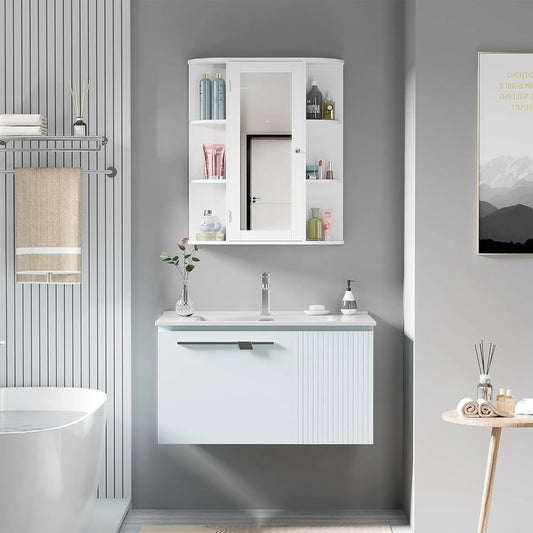 Wall Mount Bathroom Cabinet with Mirror