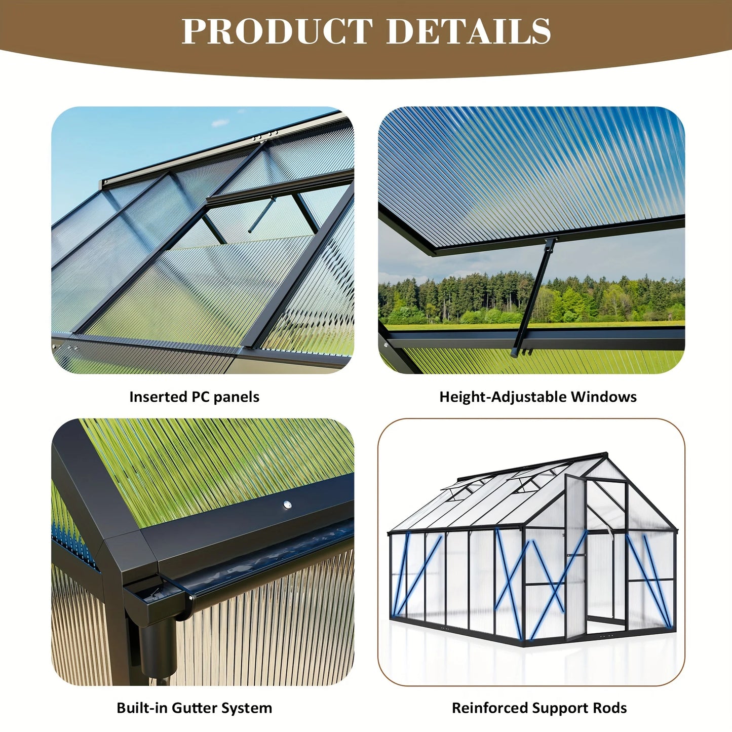 Multi-Size Polycarbonate Greenhouse