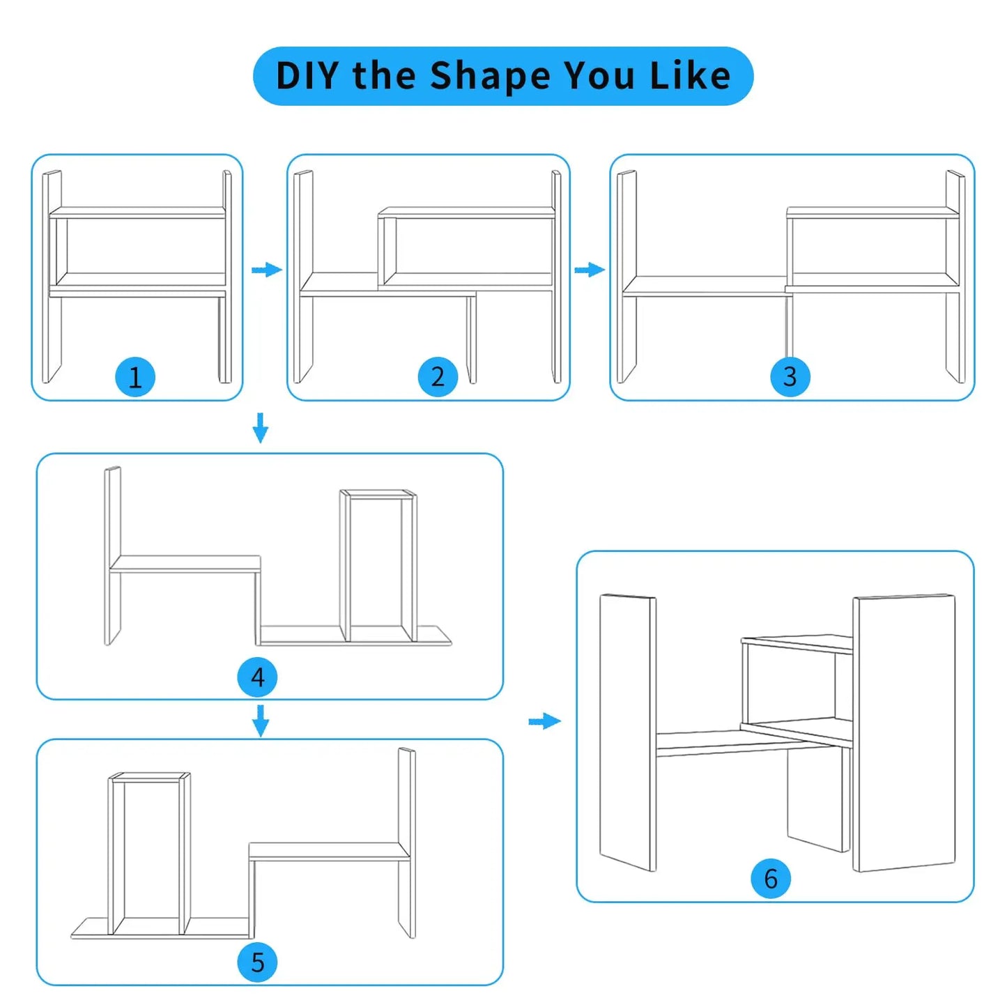Functional and Adjustable Desktop Shelf Organizer