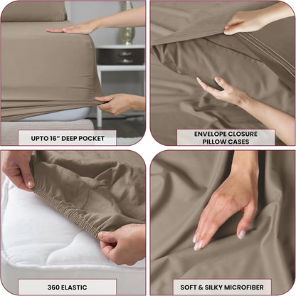 6 Piece, 16 Inch, LUX Décor Sheet Set