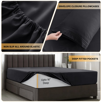 6 Piece, 16 Inch, LUX Décor Sheet Set