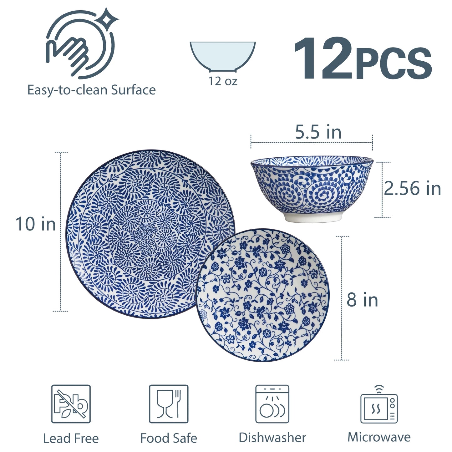 12 Piece Dining Set for 4