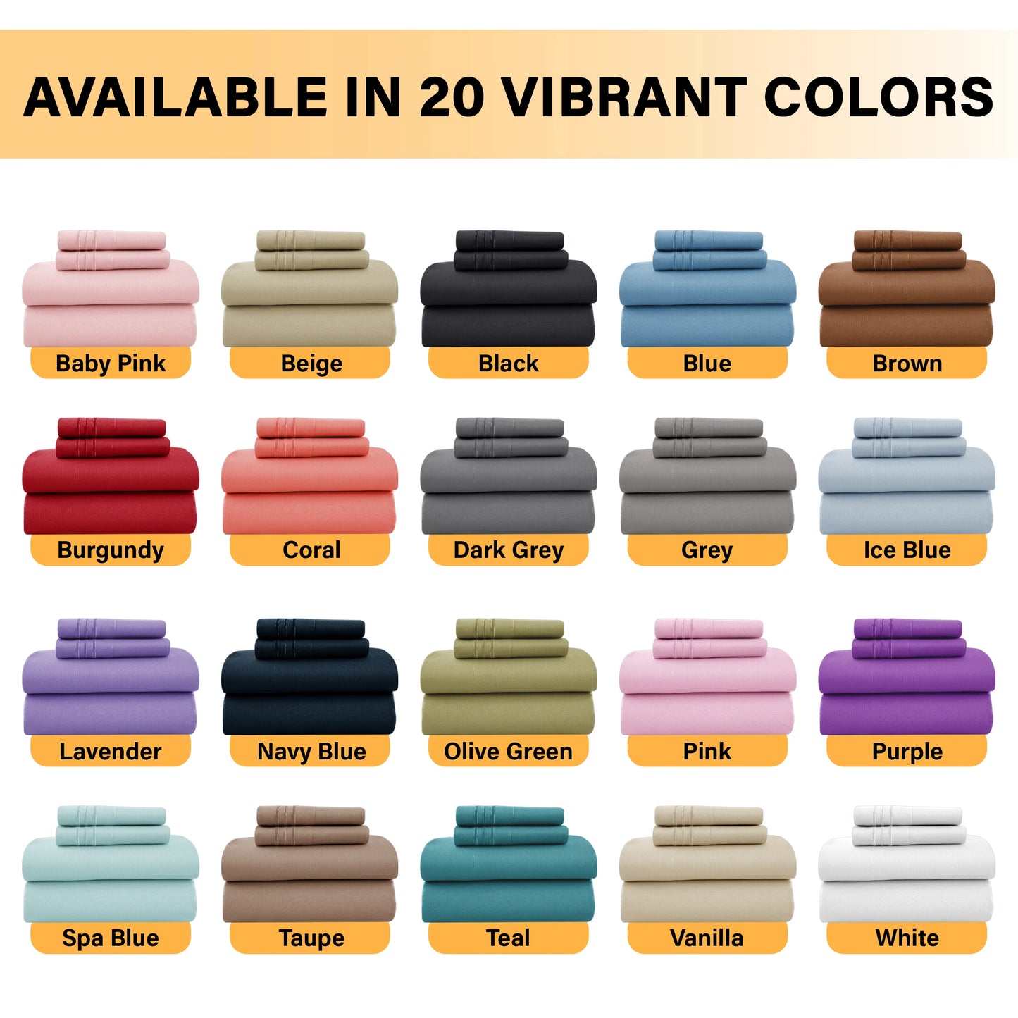 6 Piece, 16 Inch, LUX Décor Sheet Set