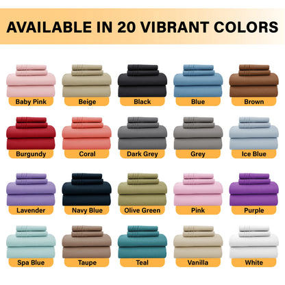 6 Piece, 16 Inch, LUX Décor Sheet Set