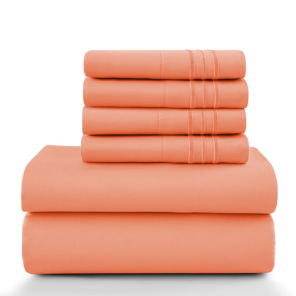 6 Piece, 16 Inch, LUX Décor Sheet Set