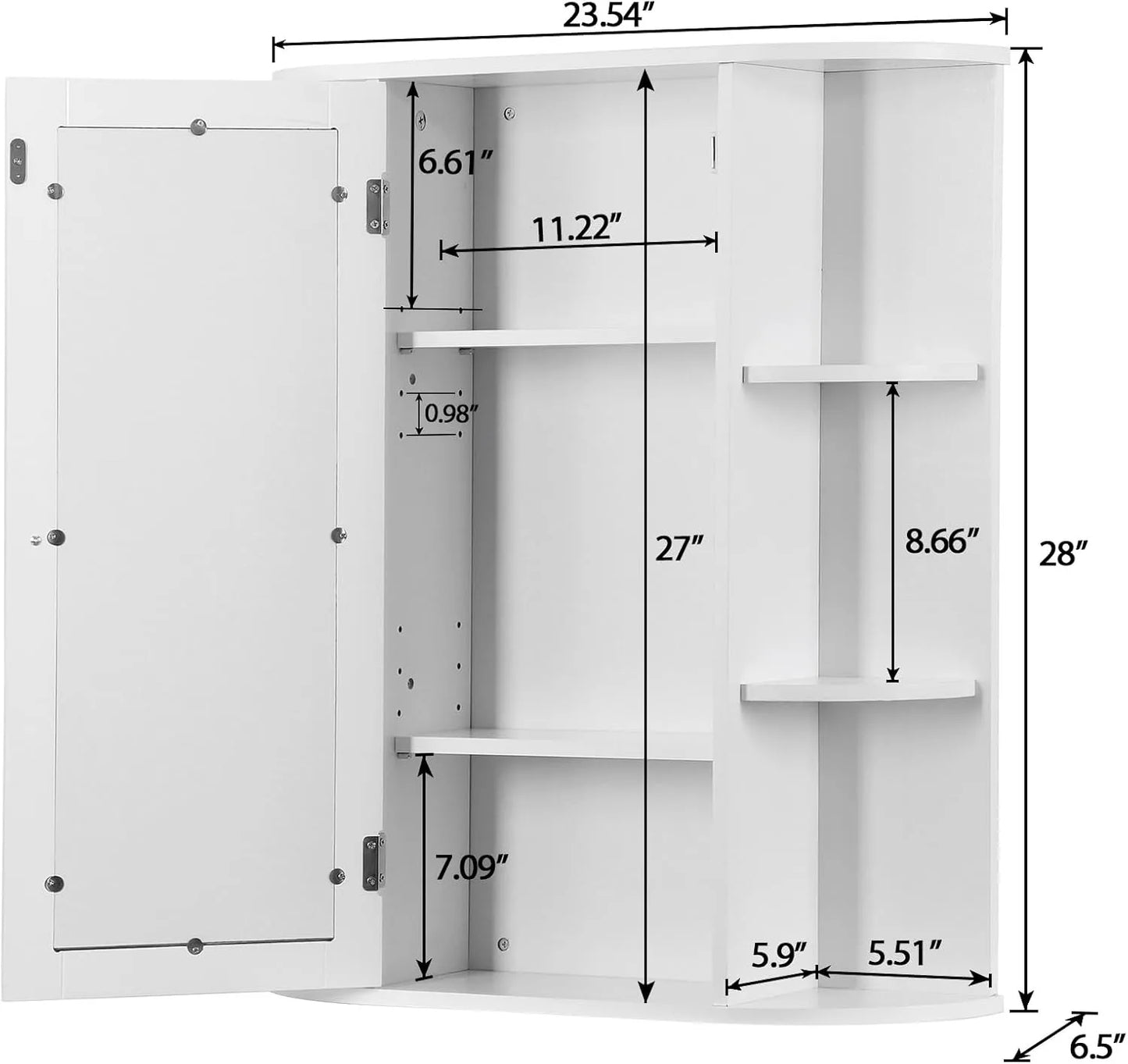 Wall Mount Bathroom Cabinet with Mirror