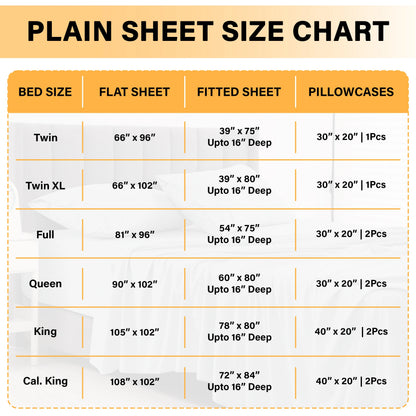 6 Piece, 16 Inch, LUX Décor Sheet Set