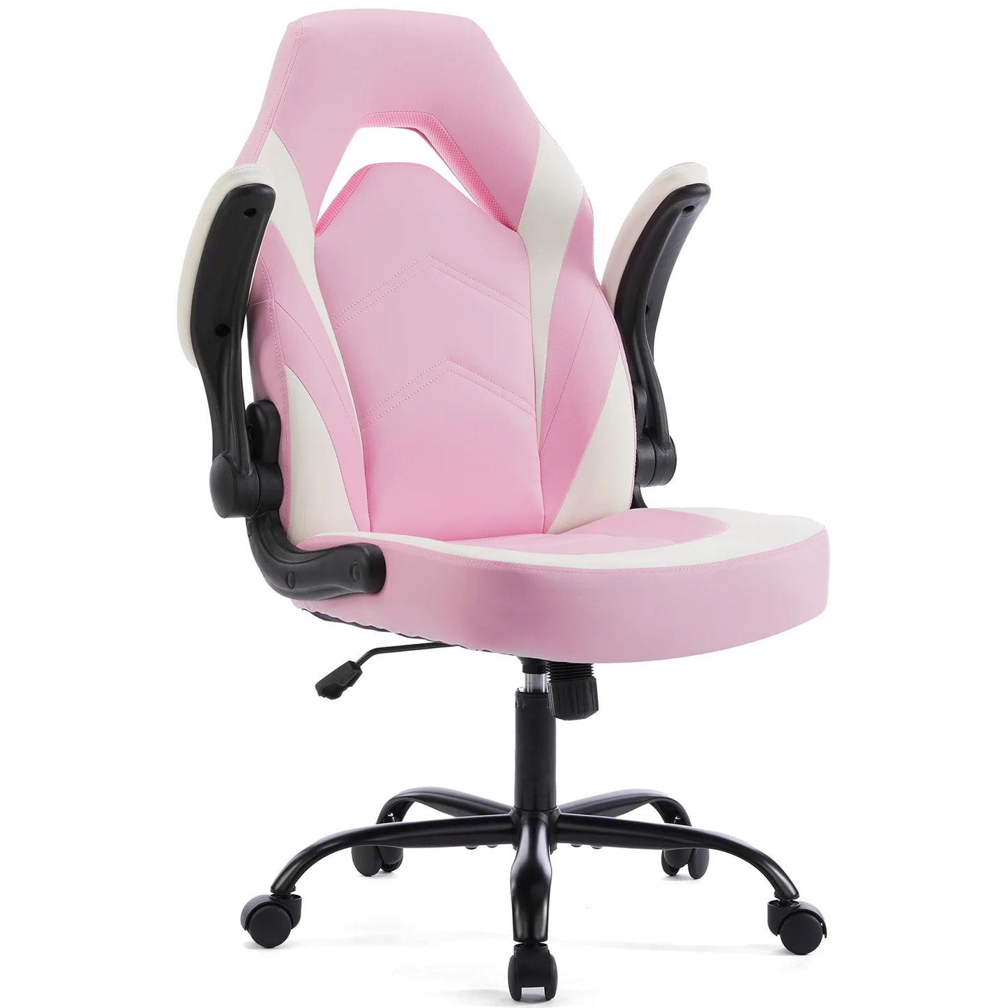Leather Desk Chair with Flip-up Armrests