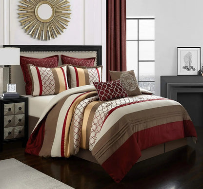 16 Piece King, Jacquard Bedding Set