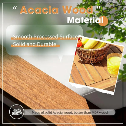 Devoko 4 Piece Acacia Wood Patio Furniture