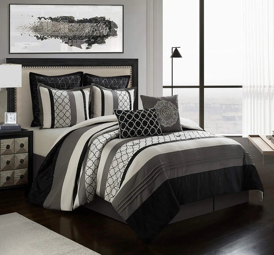 16 Piece King, Jacquard Bedding Set