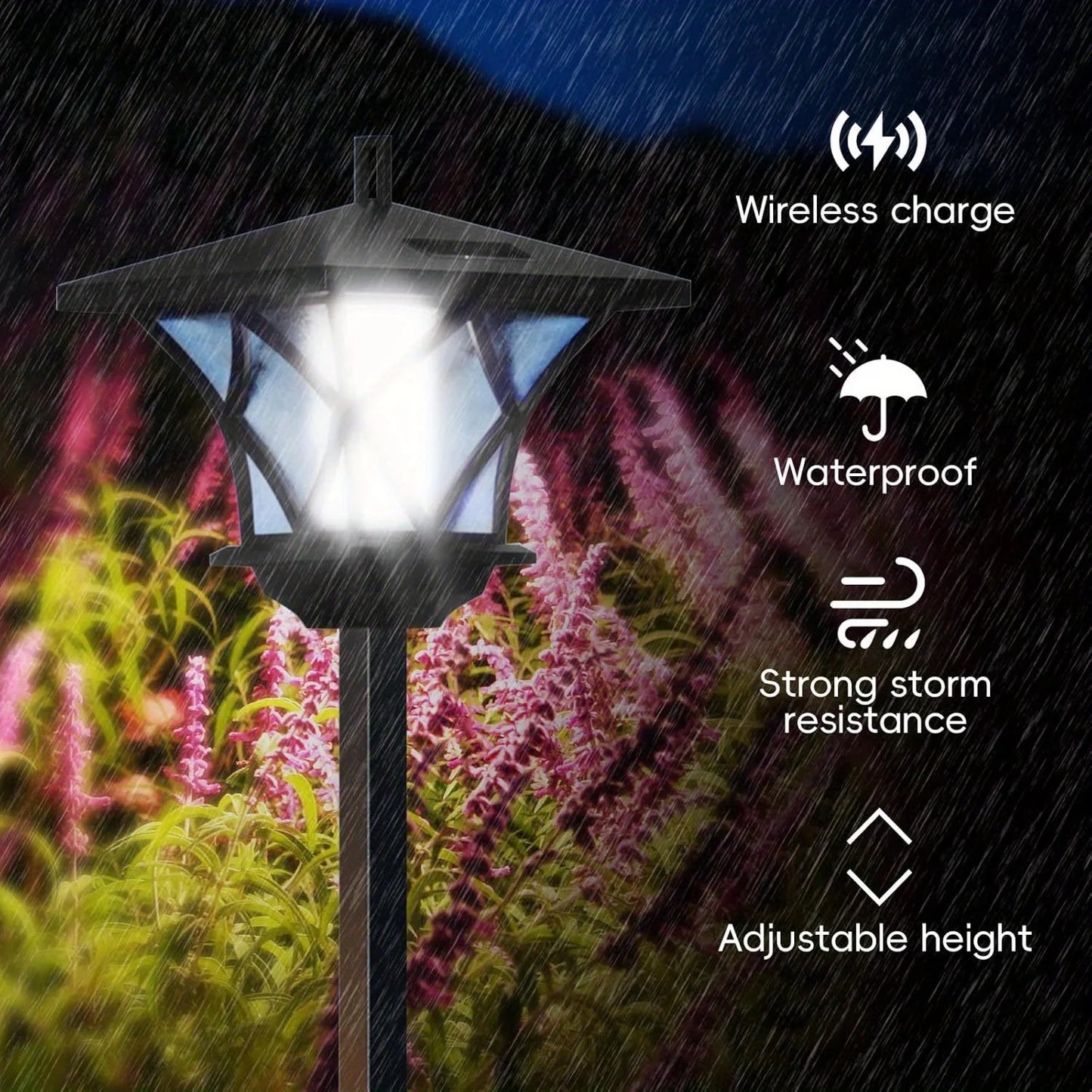 Classic Adjustable Solar Pole Light