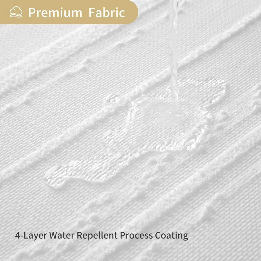 Extra Long White Shower Curtain 72" x 84"