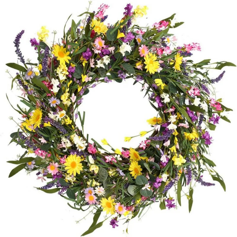 Artificial Flower Summer Wreath