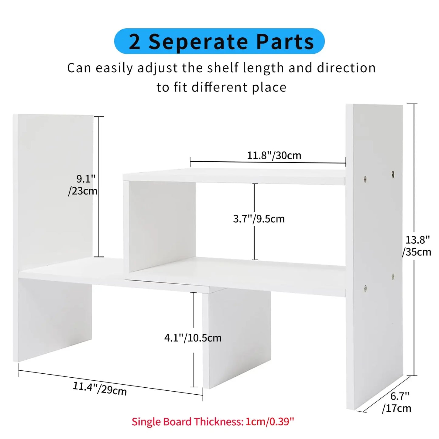 Functional and Adjustable Desktop Shelf Organizer