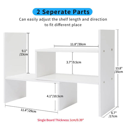 Functional and Adjustable Desktop Shelf Organizer