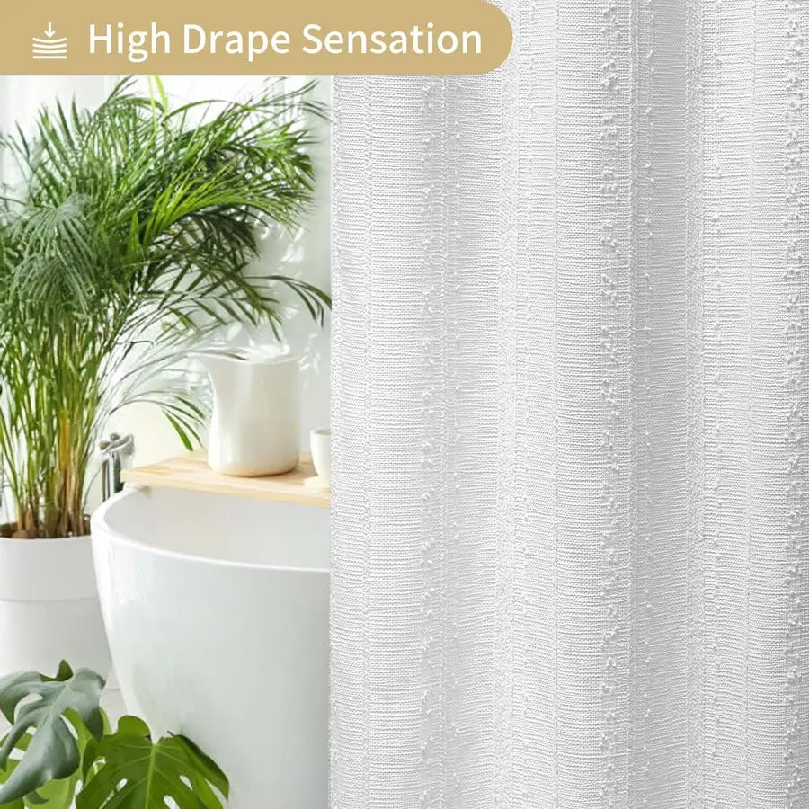 Extra Long White Shower Curtain 72" x 84"