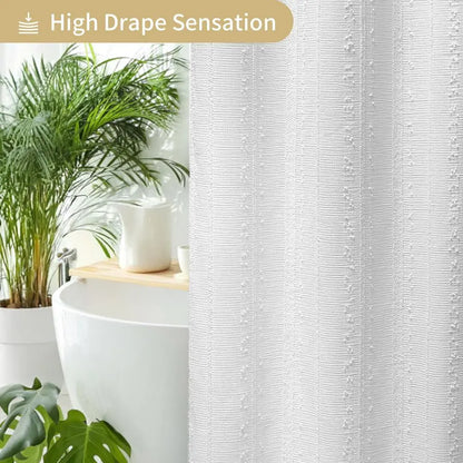 Extra Long White Shower Curtain 72" x 84"