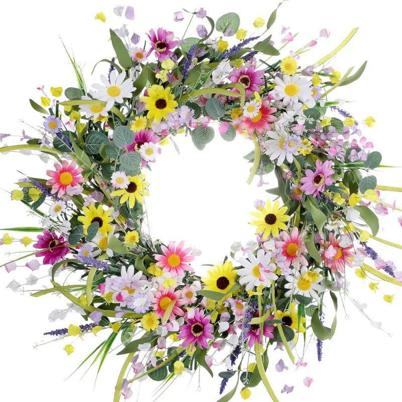Artificial Flower Summer Wreath