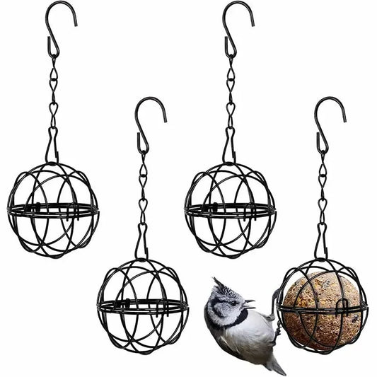 Metal Suet Ball Bird Feeder with Hanging Chain
