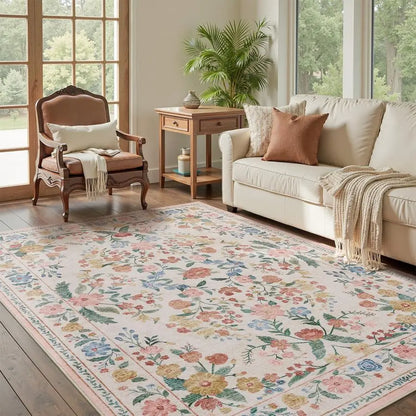Vintage Floral 5x7 Area Rug