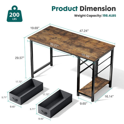 Computer Desk with 2 Drawers