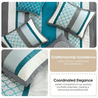 16 Piece King, Jacquard Bedding Set