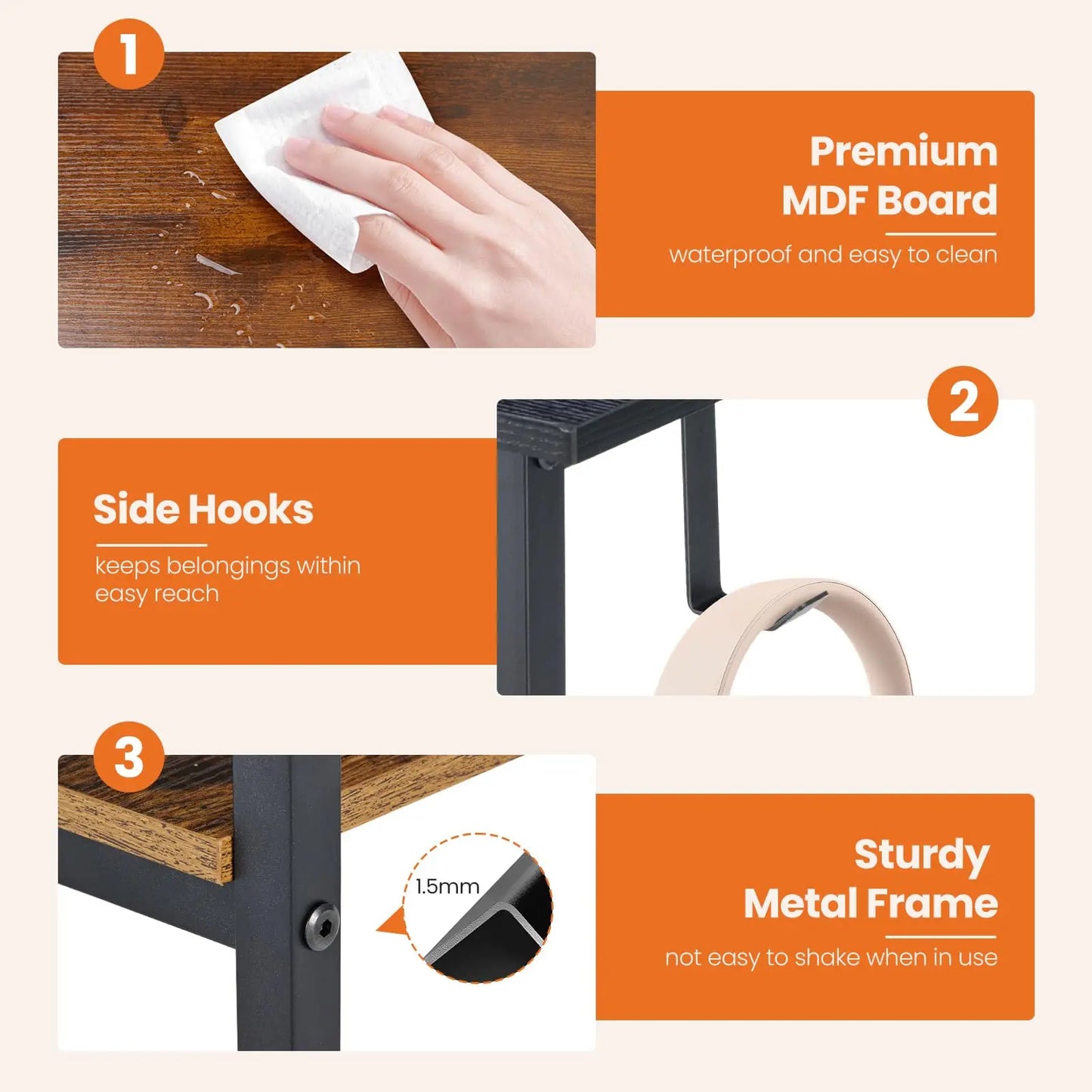 Computer Desk with 2 Drawers