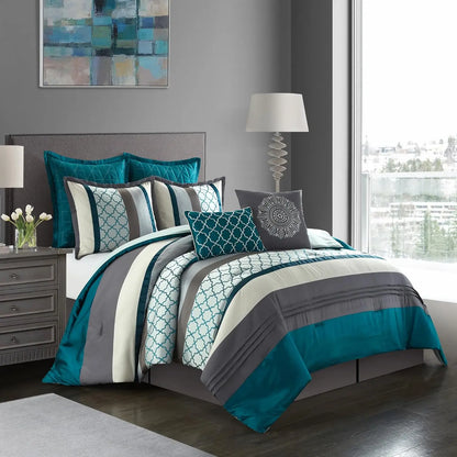 16 Piece King, Jacquard Bedding Set