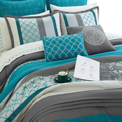 16 Piece King, Jacquard Bedding Set