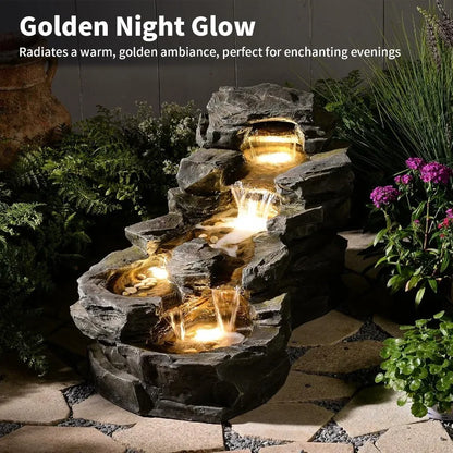 Lighted Garden Water Fountain