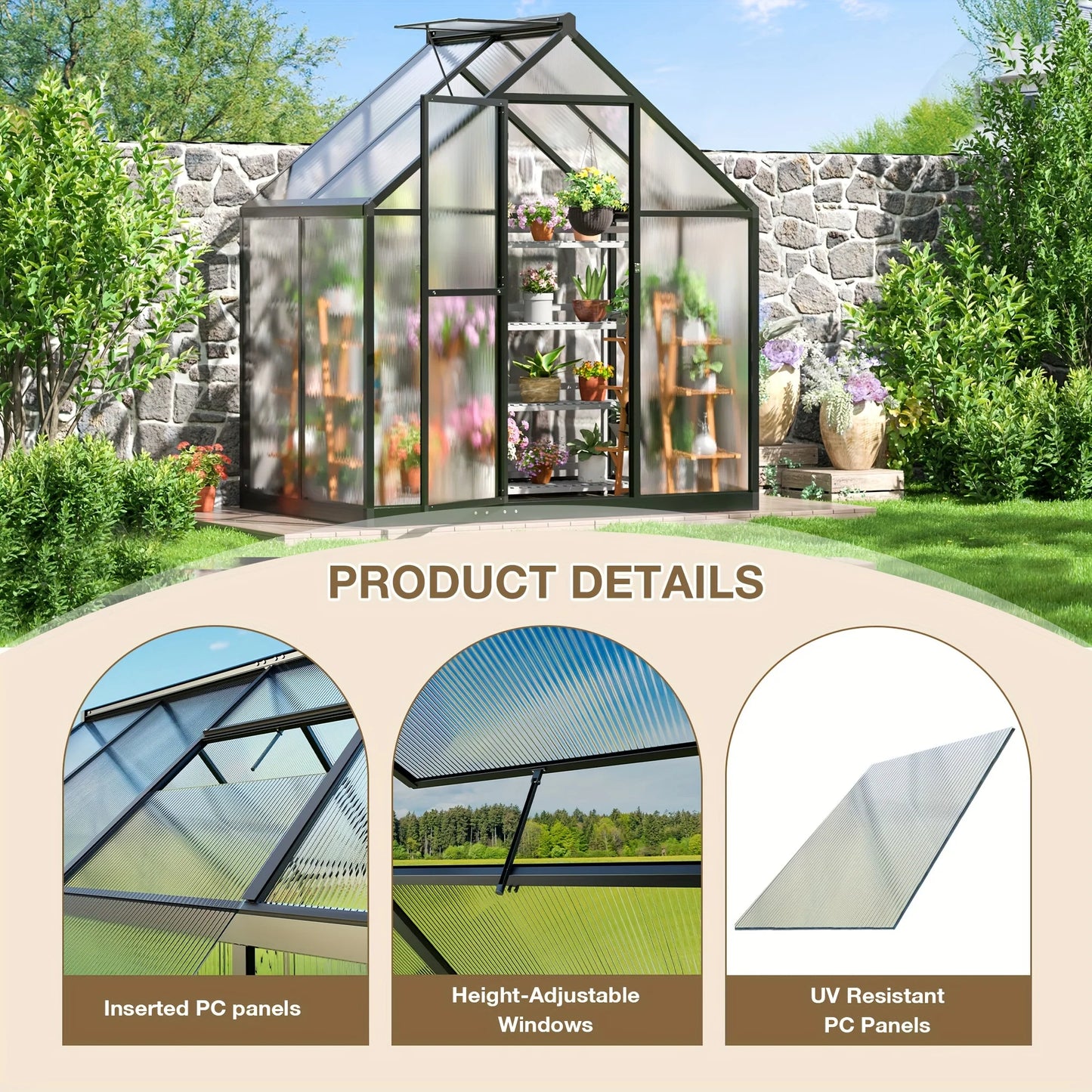 Multi-Size Polycarbonate Greenhouse