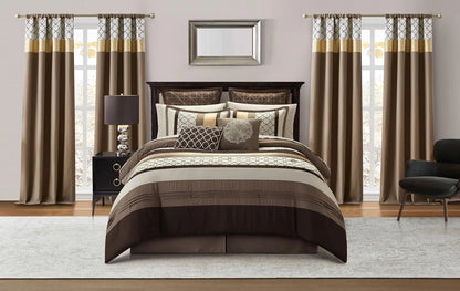16 Piece King, Jacquard Bedding Set