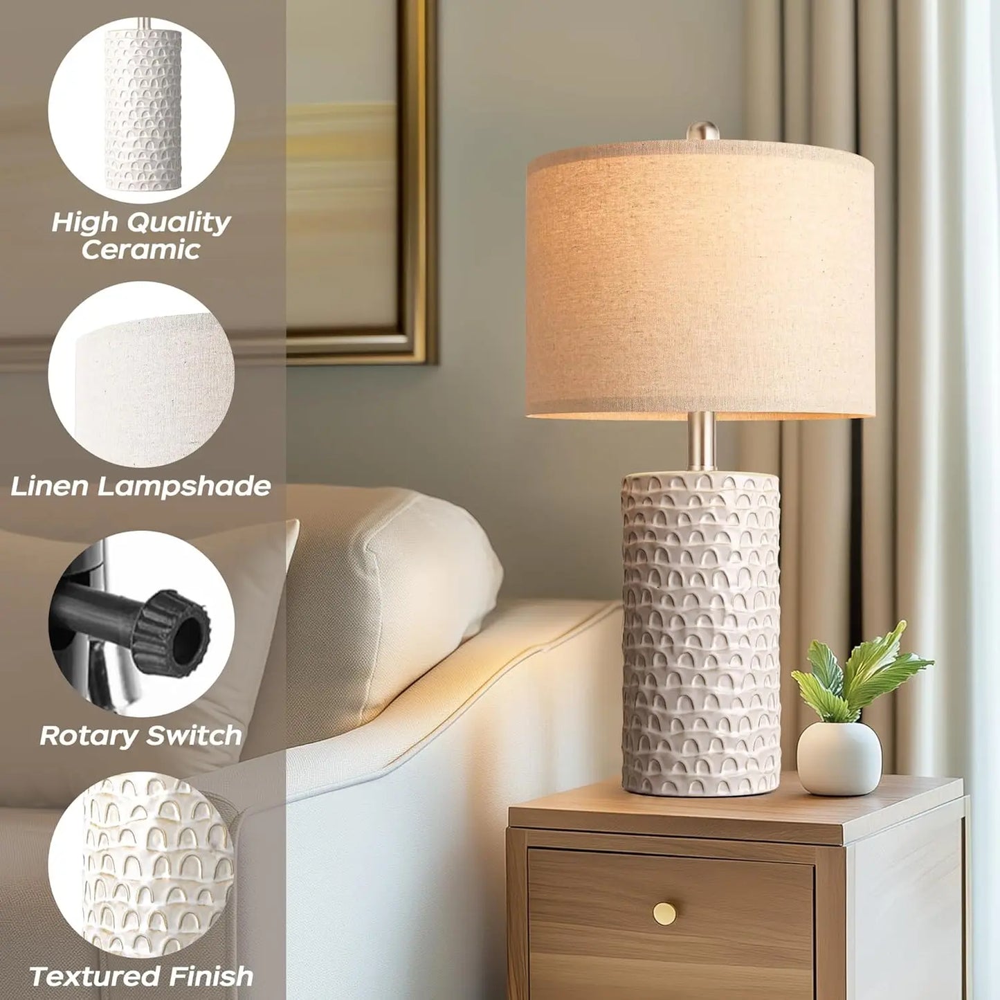 Set of 2 Ceramic Table Lamp
