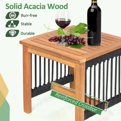 3pcs Patio Acacia Wood Bistro Set