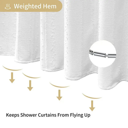 Extra Long White Shower Curtain 72" x 84"