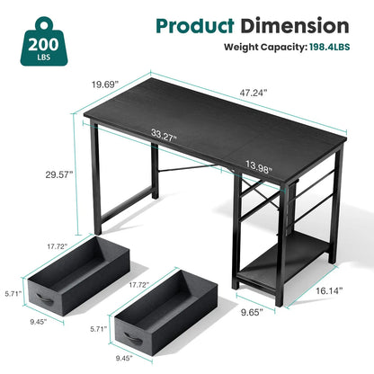 Computer Desk with 2 Drawers