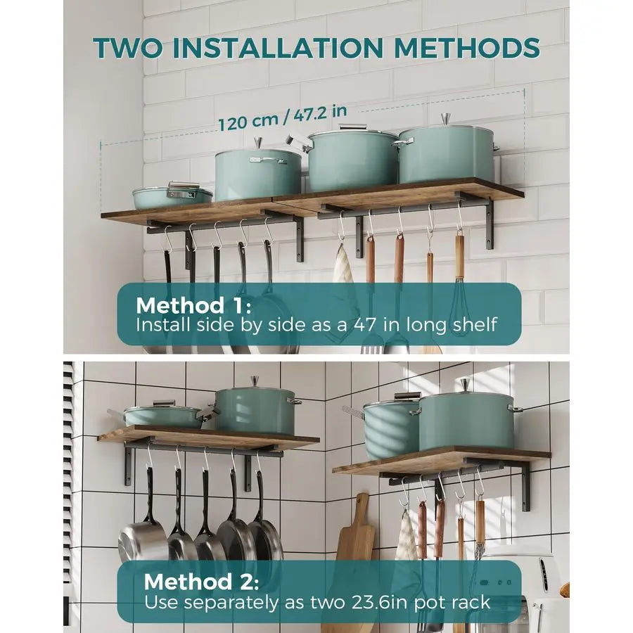 Wall Mounted Pot Rack