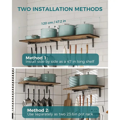 Wall Mounted Pot Rack