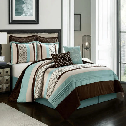 16 Piece King, Jacquard Bedding Set